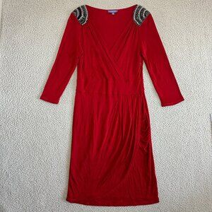 VTG Vivienne Tam Dress Chain Sequin Beads Shoulder Applique